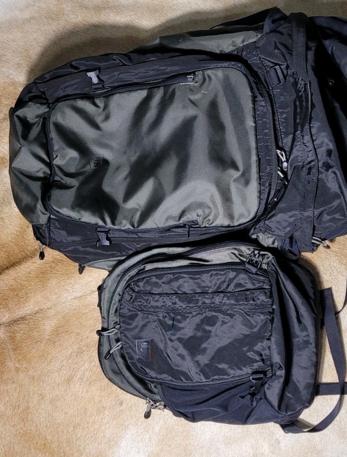 REI Travel Backpack Pack Black Luggage Large Packable With Day Pack 2 Total