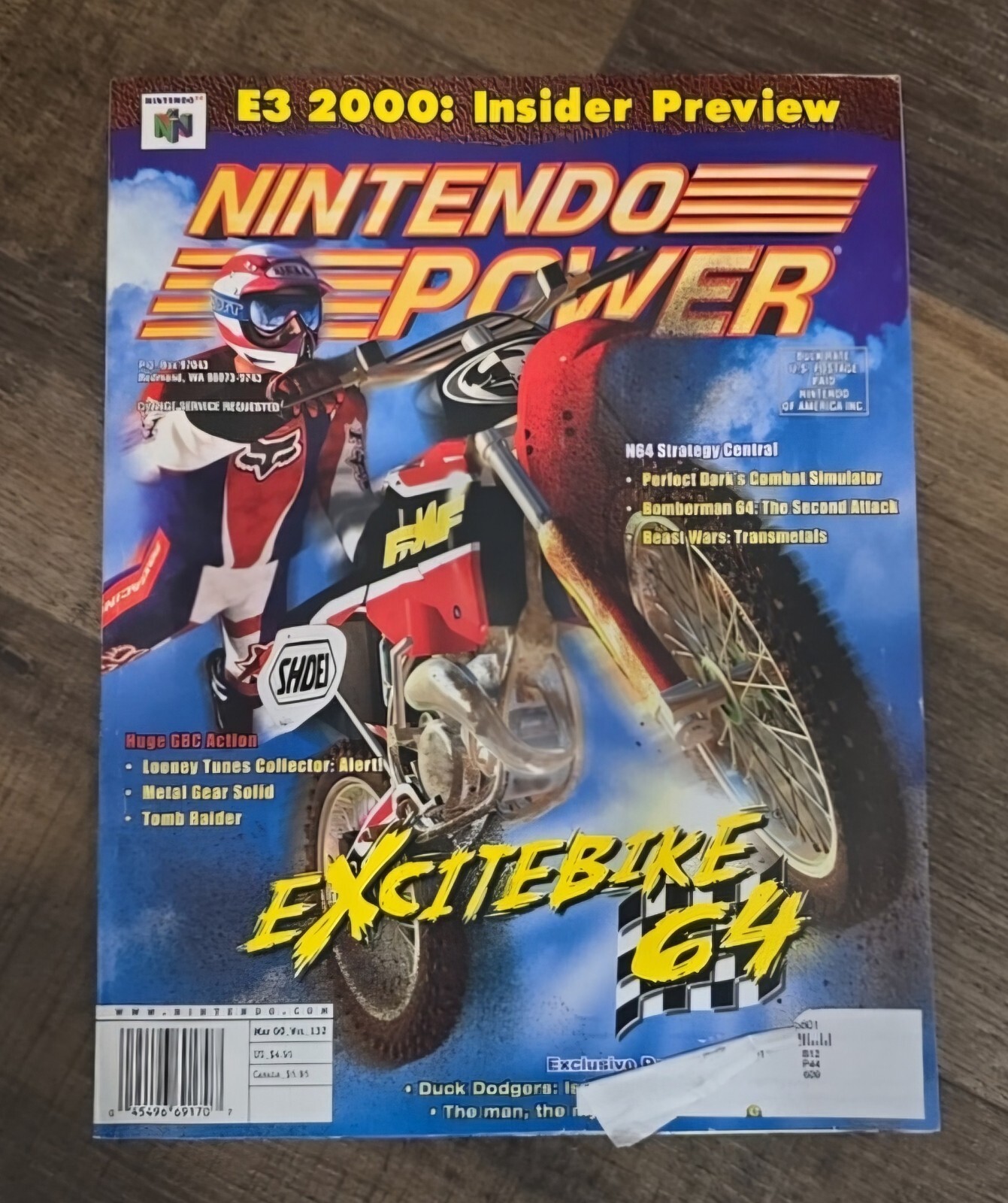 Nintendo Power Magazine Excitebike 64 Issue Vol. 132 May 2000 Poster & Comic