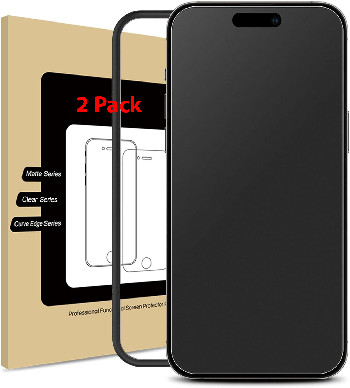 2X Matte Glass Screen Protector For iPhone 17 16 15 14 13 Pro Max Plus 12 11 X