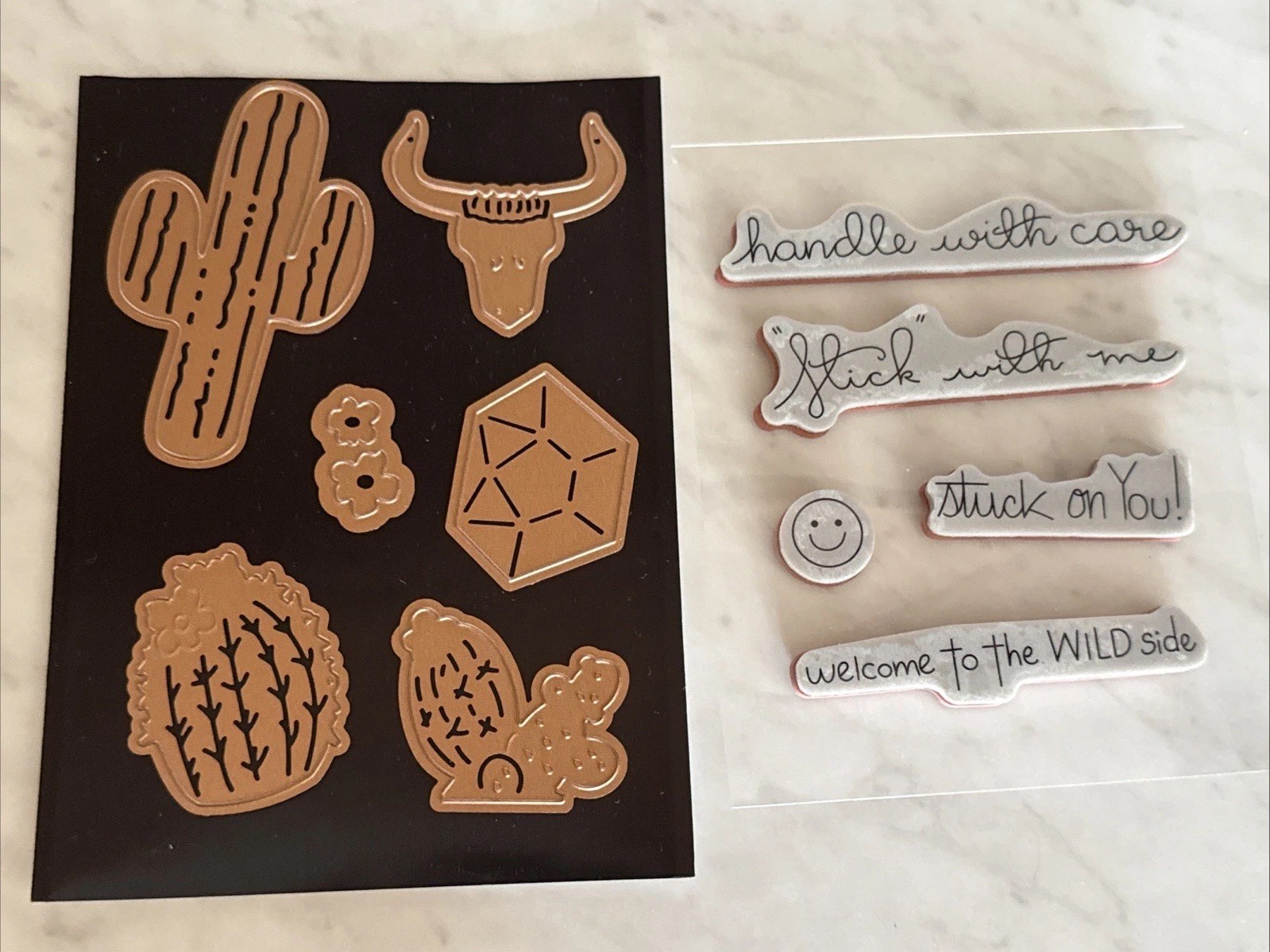 Spellbinders Cacti Stamp Set & Dies SDS-030 Cactus Southwest Desert Skull Horn