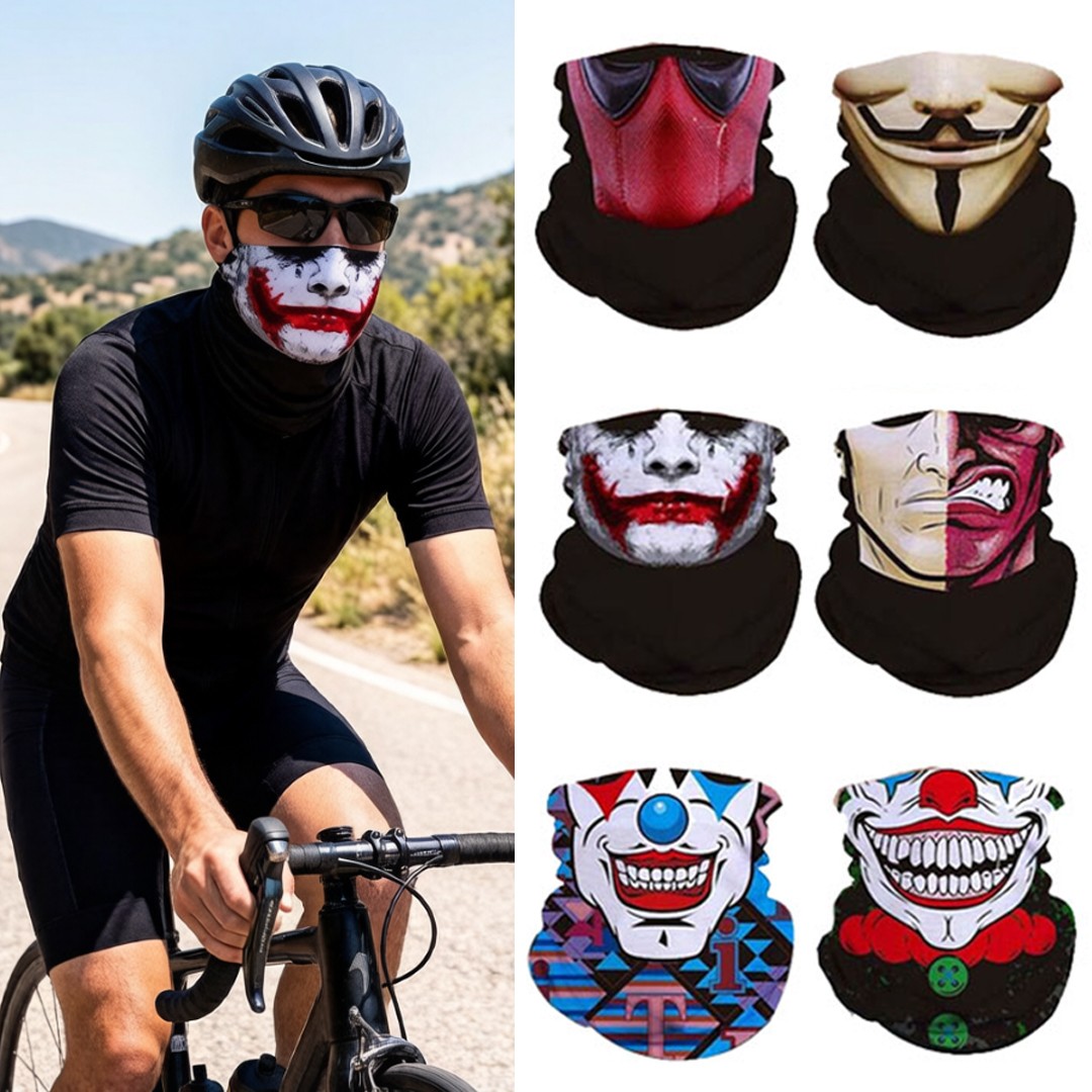 UV Protection Joker Skull Face Mask Bandanas Neck Gaiter Headwear Shield Scarfs
