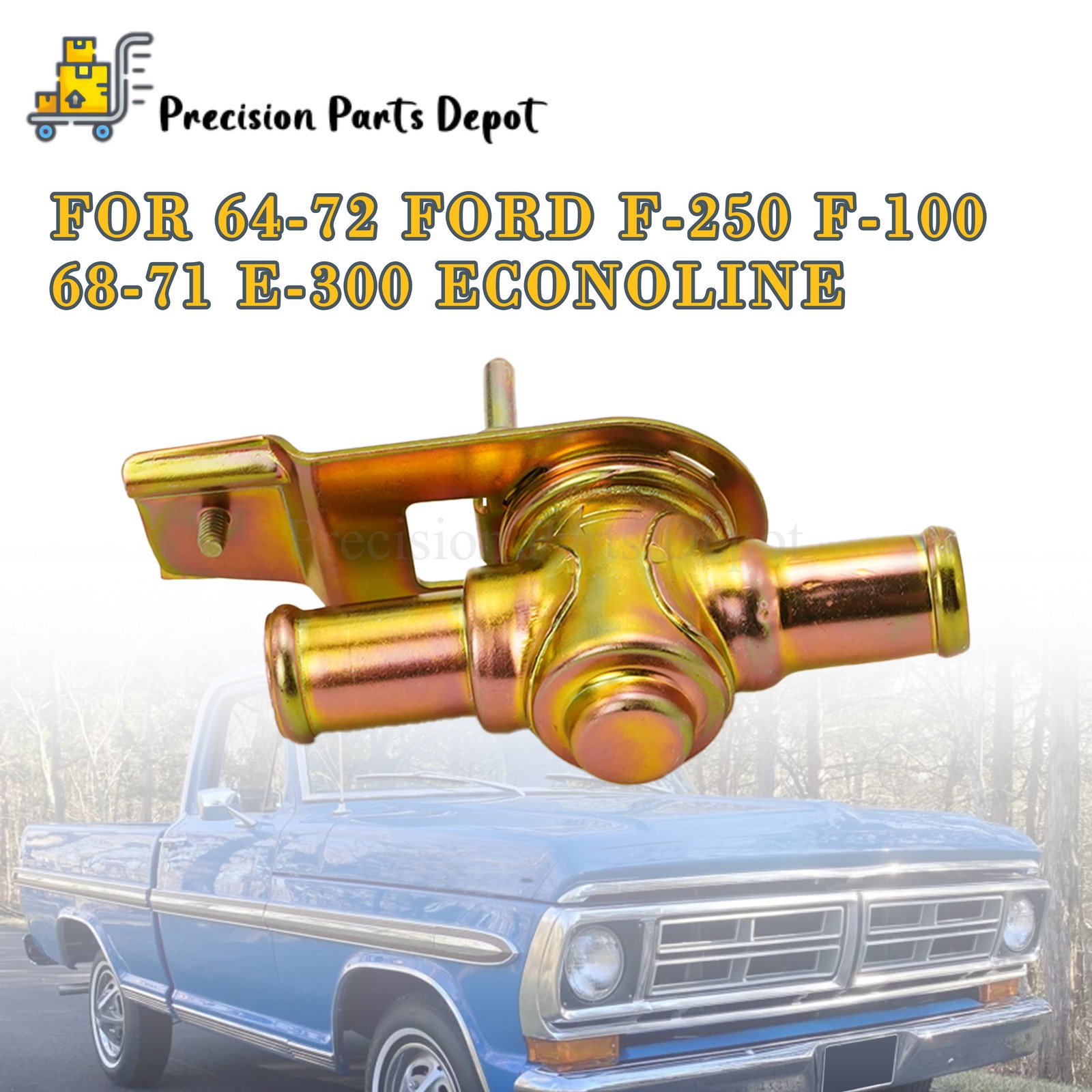 For 64-72 Ford F-250 F-100 68-71 E-300 Econoline C3UZ18495A Heater Control Valve