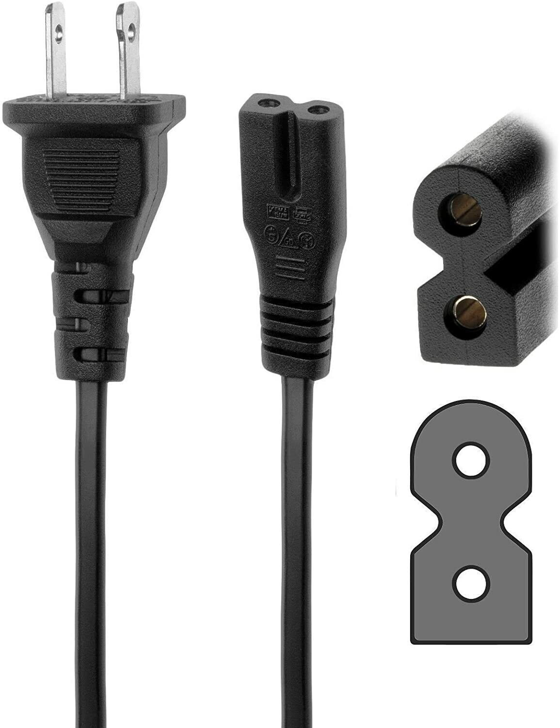 AC Power Cord Cable For Vizio V555-G1 V555-H1 V555-H11 V555-J01 V435-G0 Smart TV