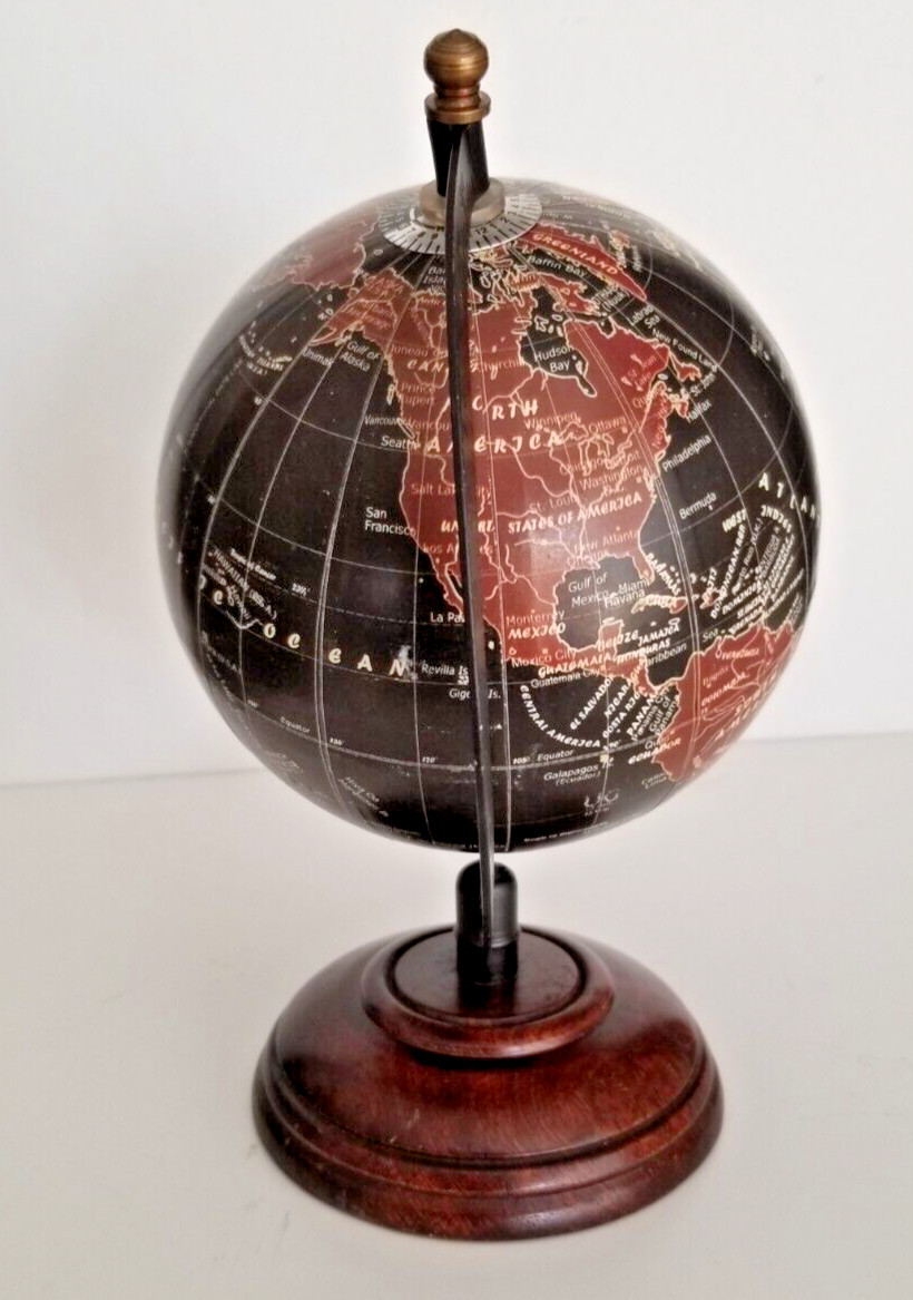 Tabletop Globe Black Decorative Desk Decor Tabletop Display 8 Inch