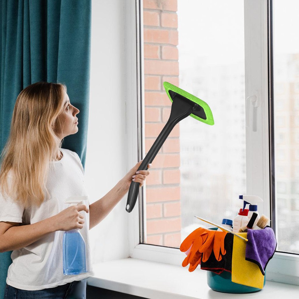 NEW Windshield Cleaner Wand Microfiber Car Inside Window Cleaning Tool Anti Fog