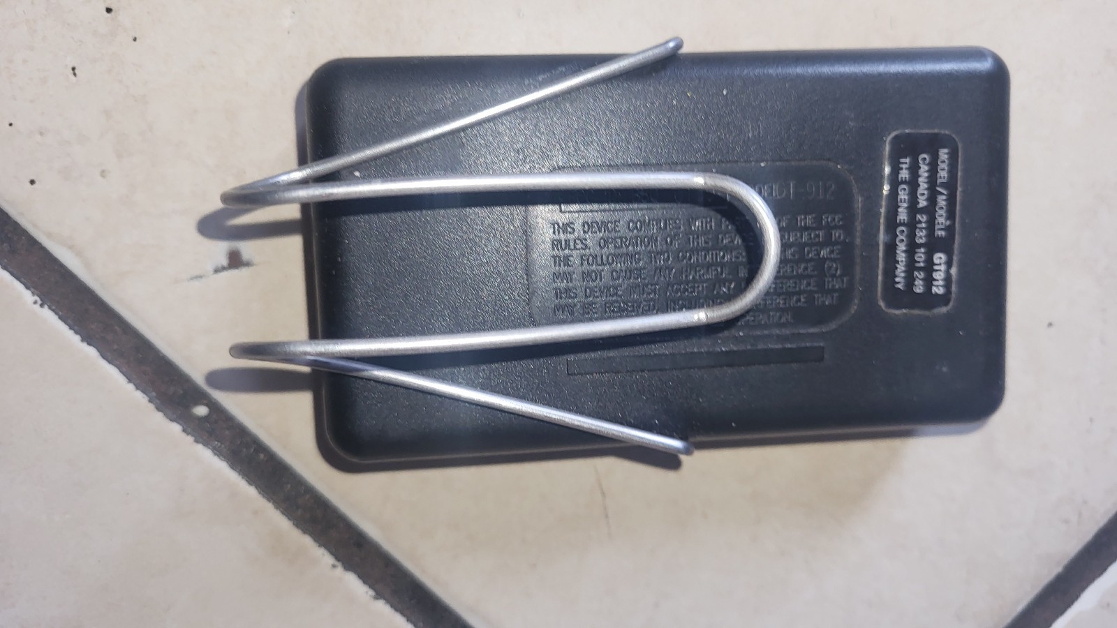 Genie GT912 Garage Door Remote Control tested