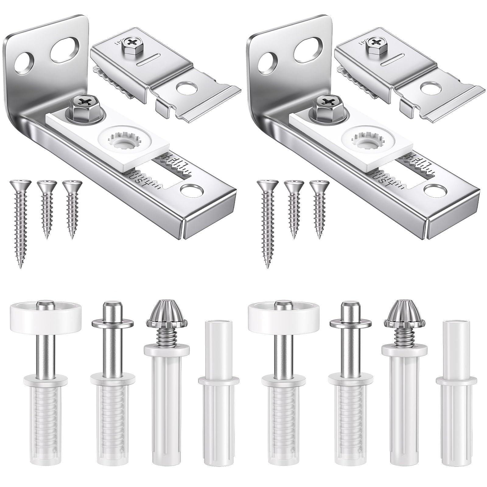 Bifold Door Hardware Repair Kit, 2 Set Bi-fold Sliding Closet 2 Pack, silver