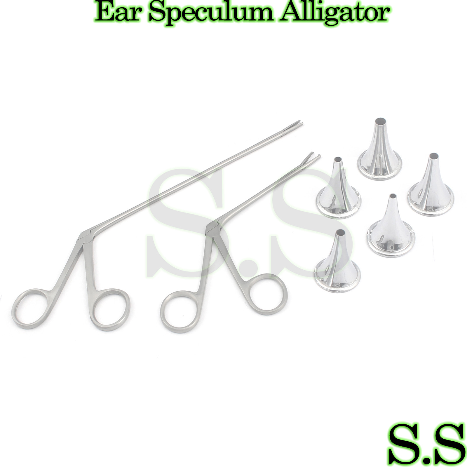 5pc Set Ear Speculum 2 x Micro Alligator ENT Surgical Nasal Inst DS-855