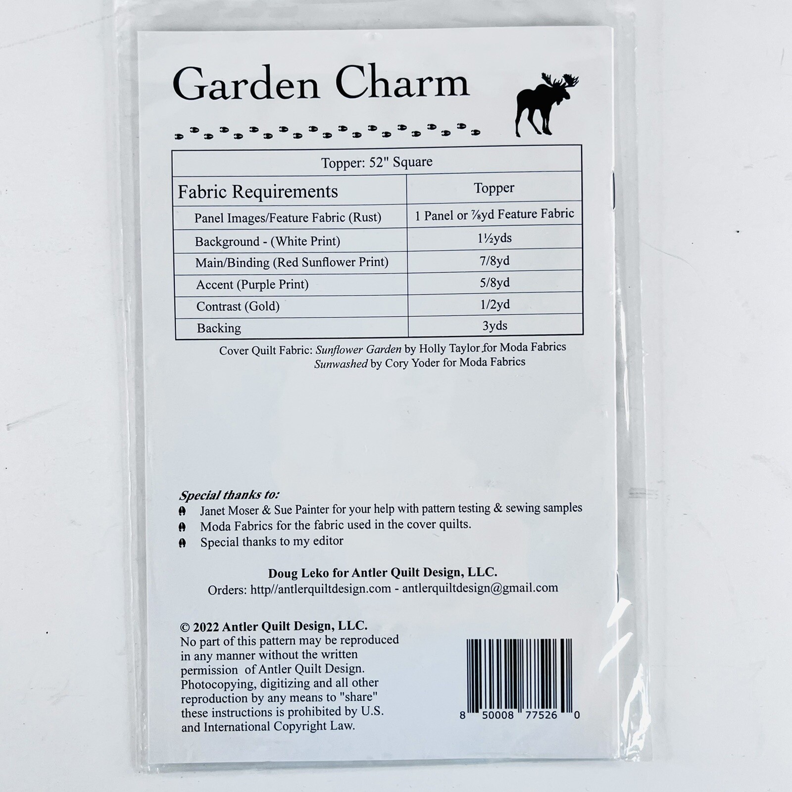 Garden Charm Quilt Topper 52 Square Doug Leko Quilt Top Pattern