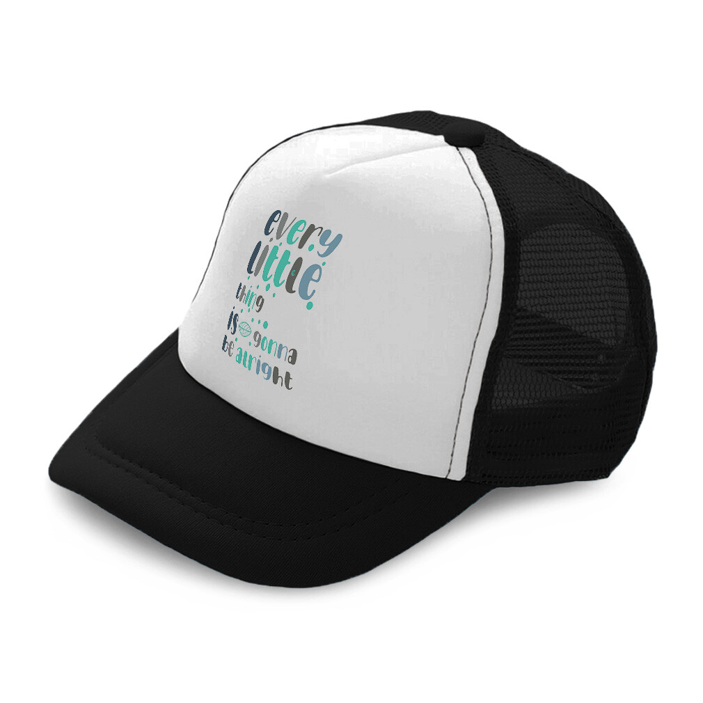 Kids Trucker Hat Every Little Things Is Gonna Be Alright Boys Caps & Girls Caps