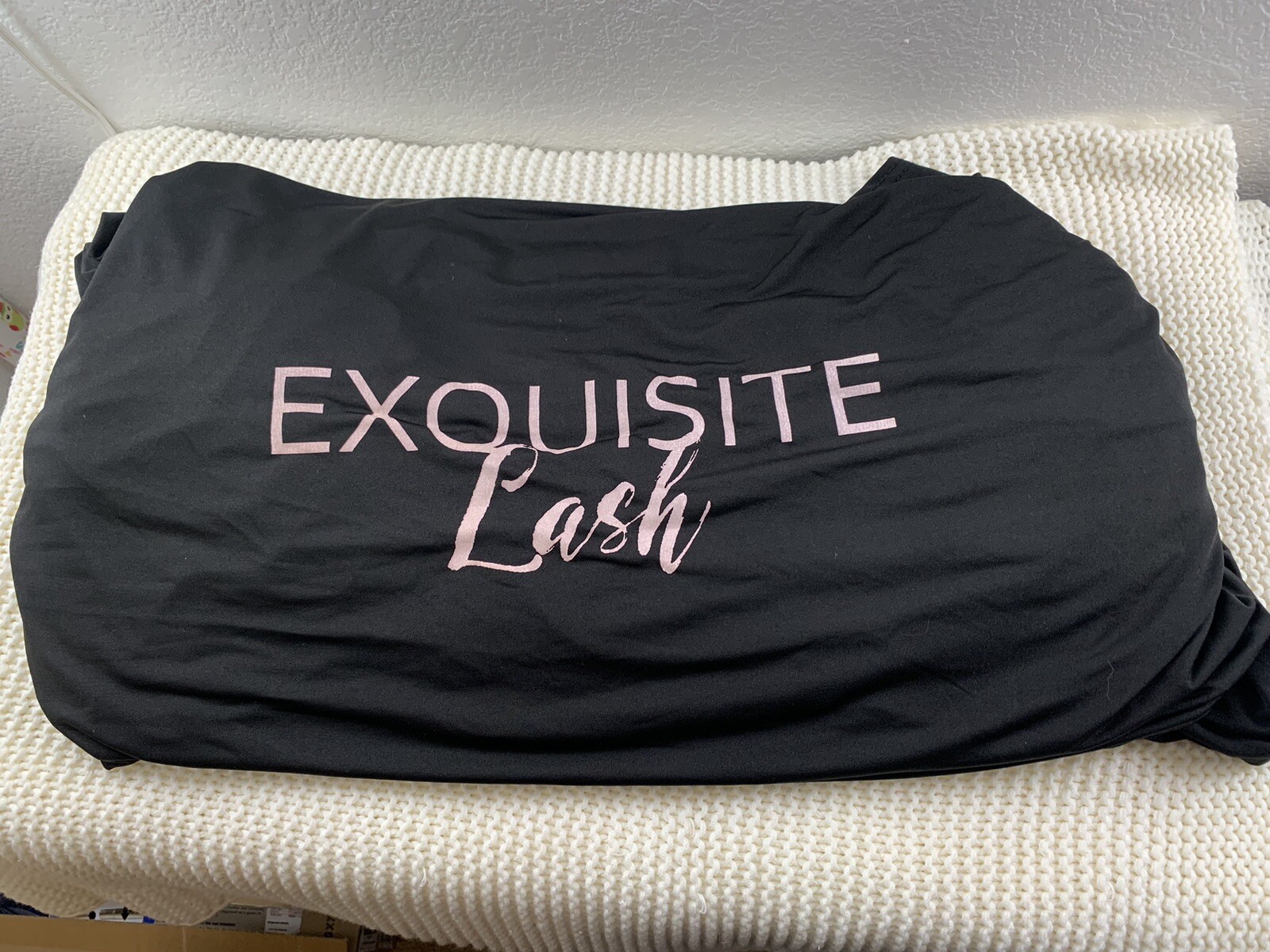 Elastic Lash Bed Cover 6Ft Spa Bed Topper Reusable Stretchy Black