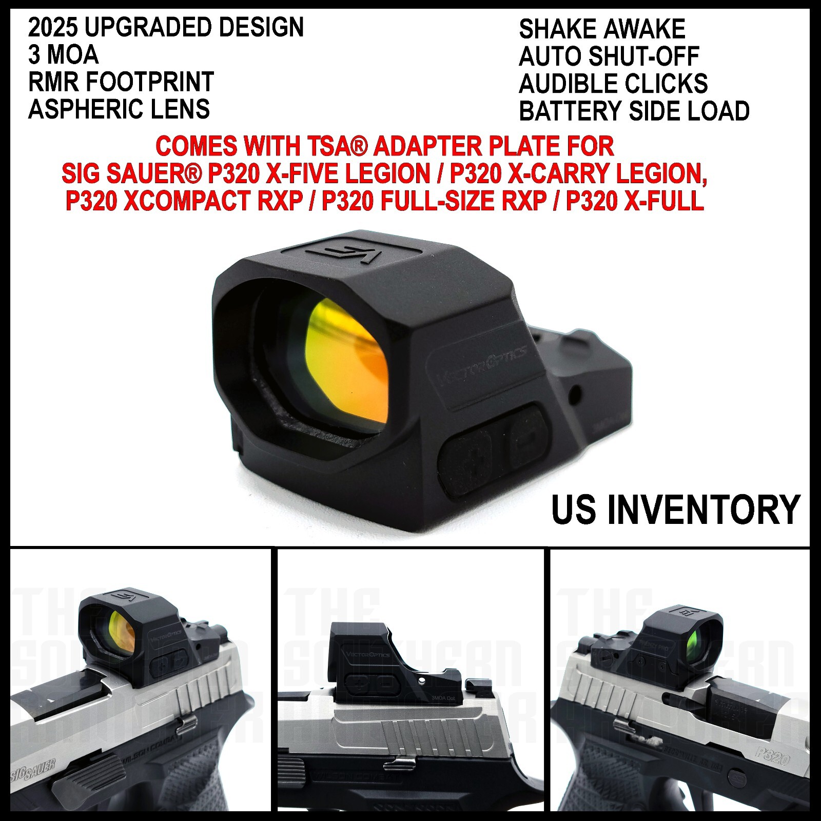 2025 SHAKE AWAKE Red Dot with Adapter for SIG SAUER® P320 X-COMPACT RXP