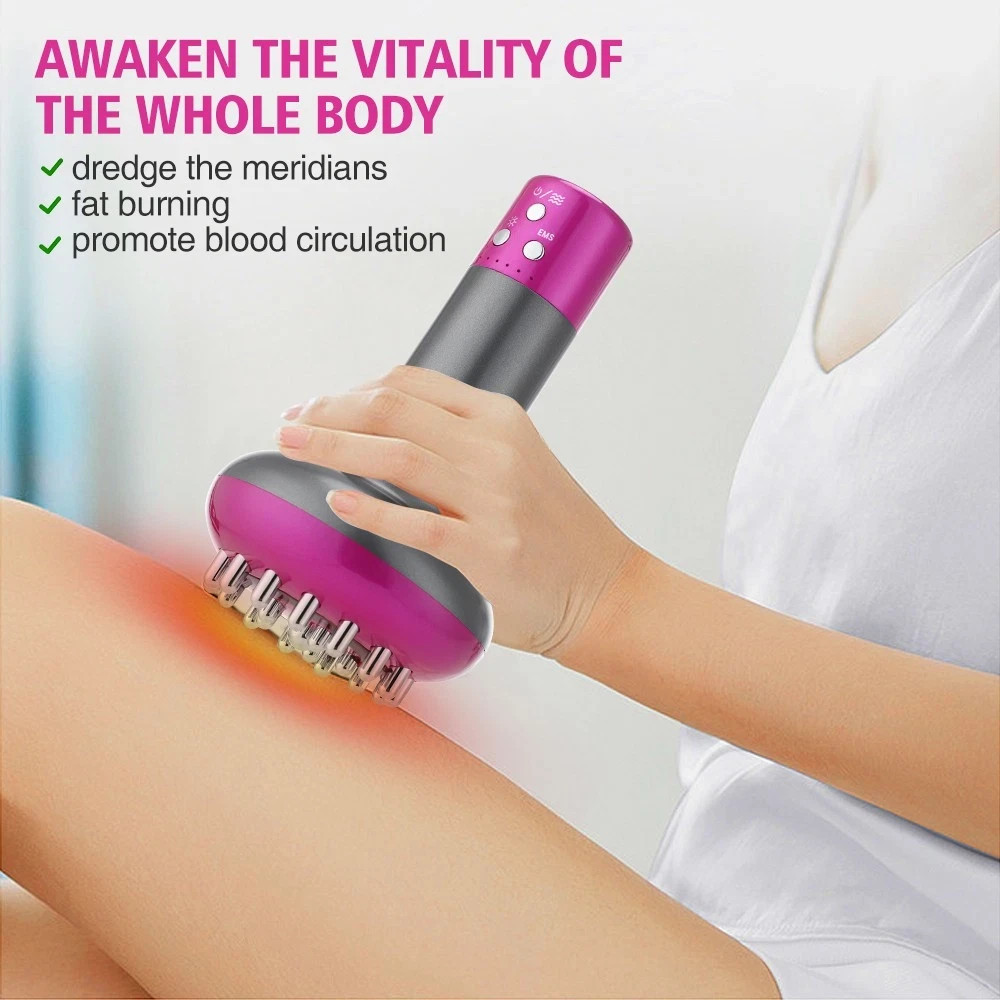Electric Lymphatic Drainage Machine Microcurrent Meridian Body Massage Brush*