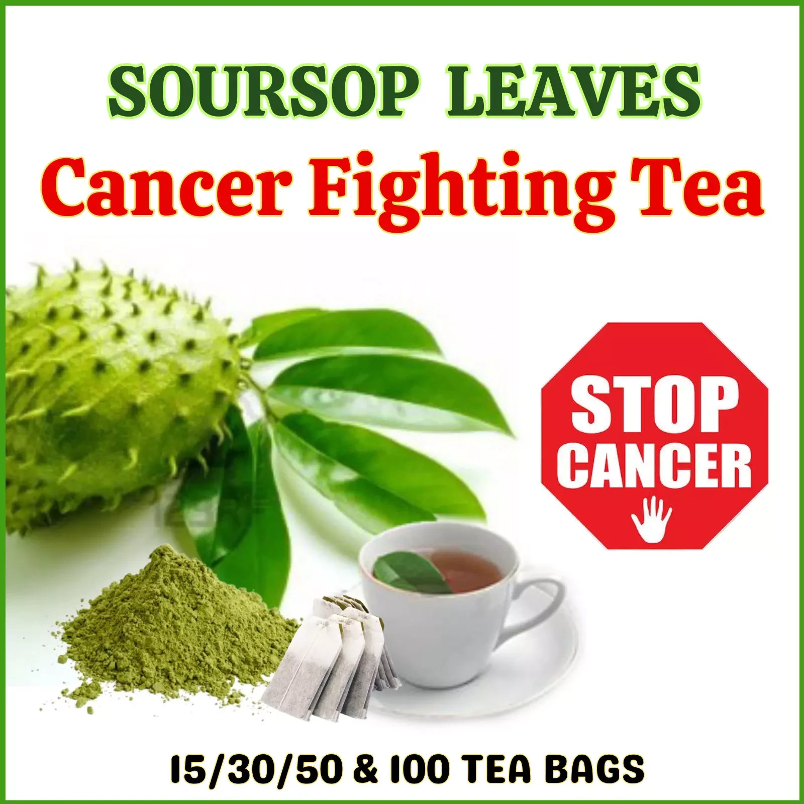 35 g Organic Soursop Leaf/Leaves Herbal Tea Bags Annona Muricata Guanabana