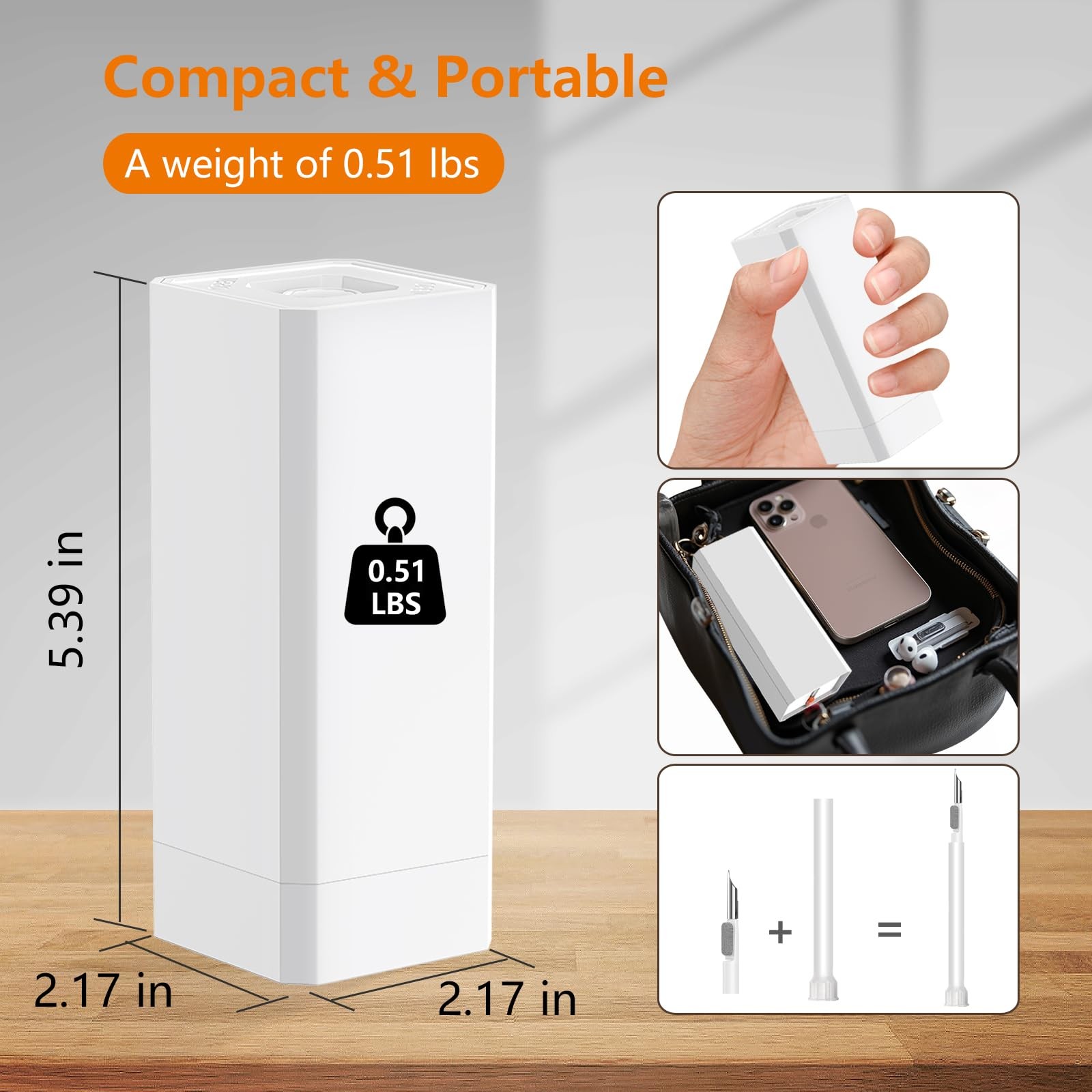 Cell Phone Cleaning Kit, iPhone Kit for Charging Port White (Base)