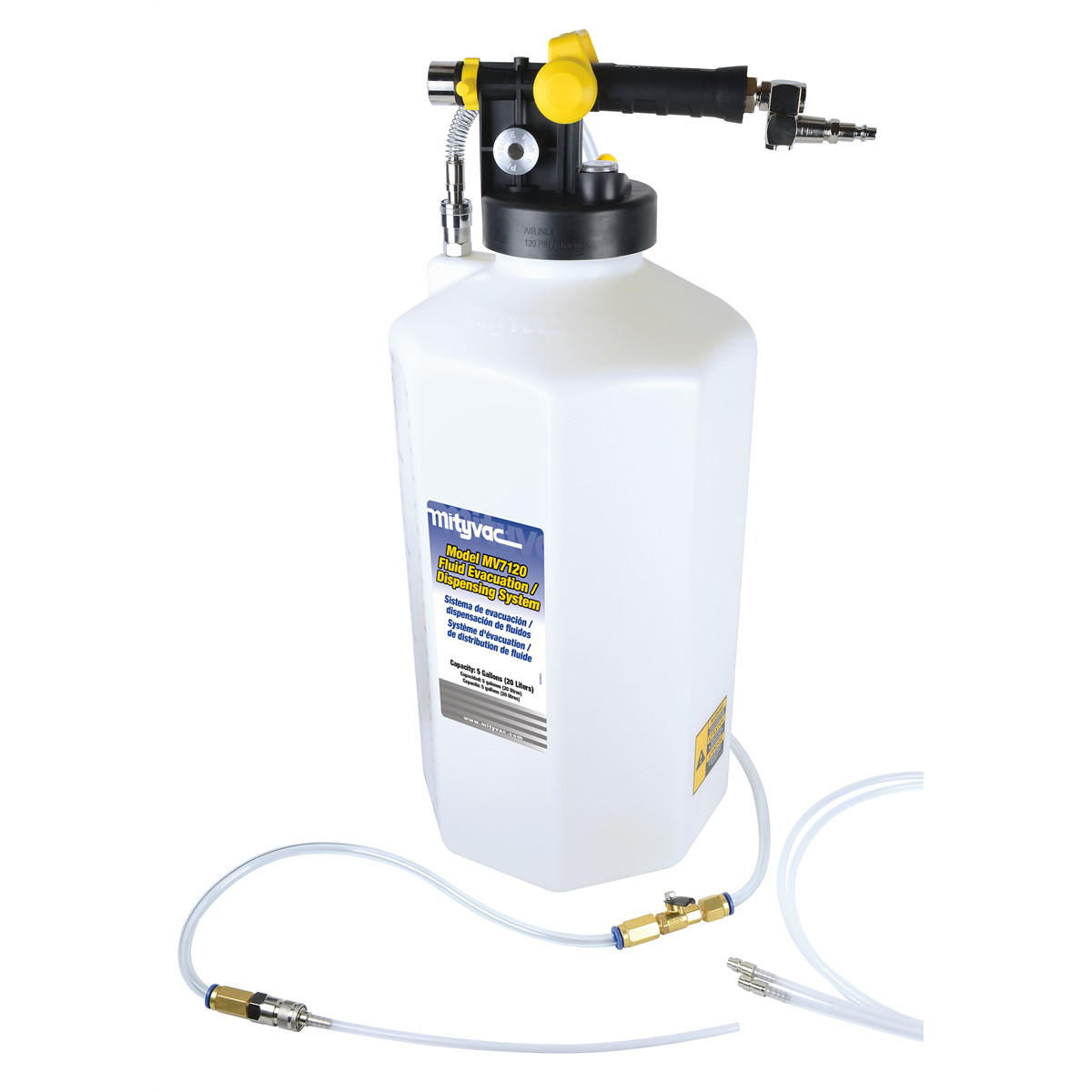 Mityvac MV7120 20L Fluid Evacuator/Dispenser - Evacuate, Top, Refill Reservoirs
