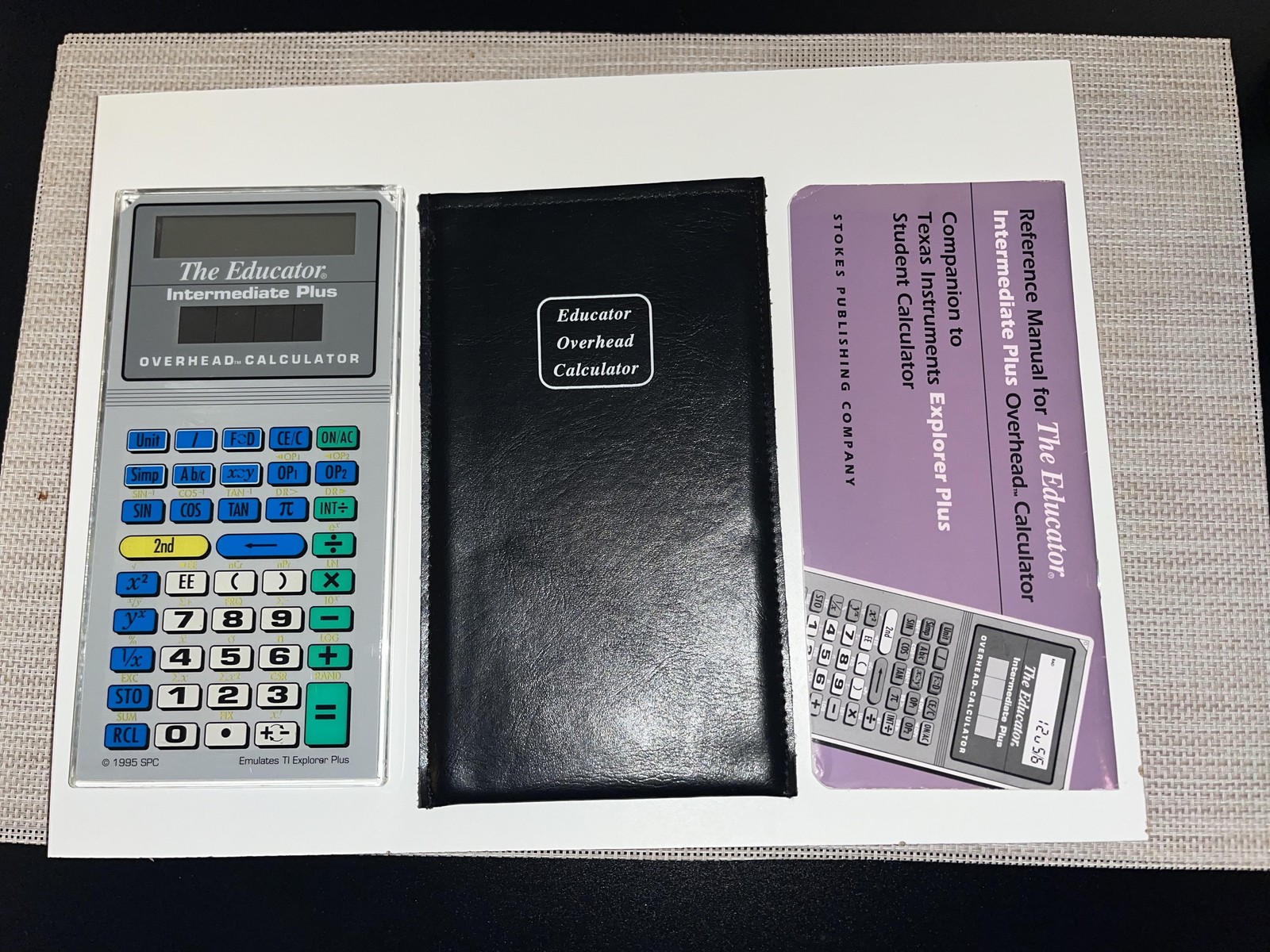 Vintage The Educator Intermediate Plus Overhead Calculator TI Explorer Plus Set