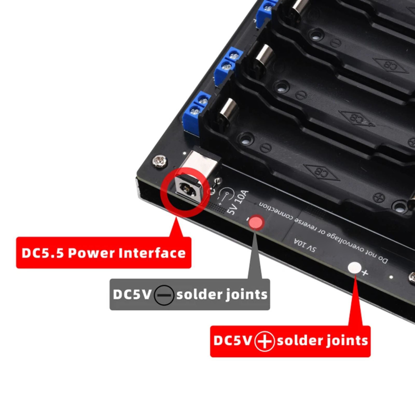2.4in LCD Screen Internal Resistance Tester With DC5.5 high-current interface