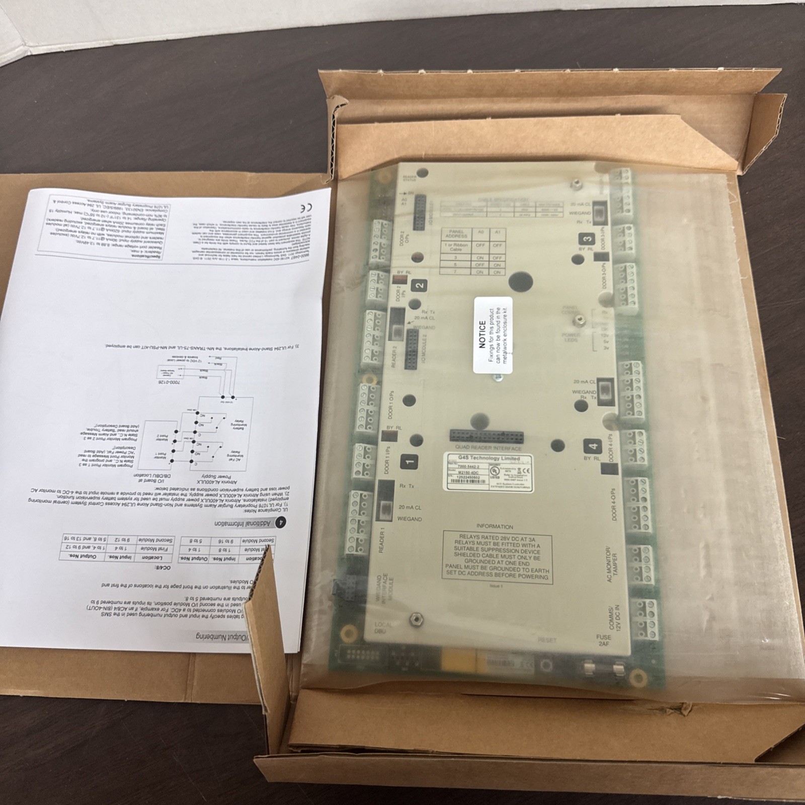 New AMAG Symmetry M2150-4DC MultiNODE 4 Reader Panel Board