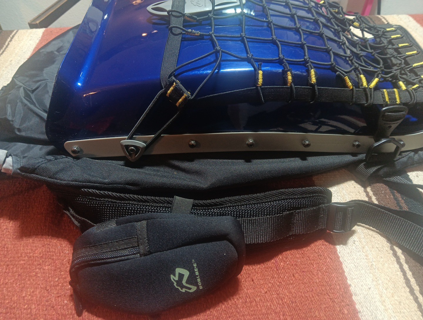 Boblbee hard shell backpack.