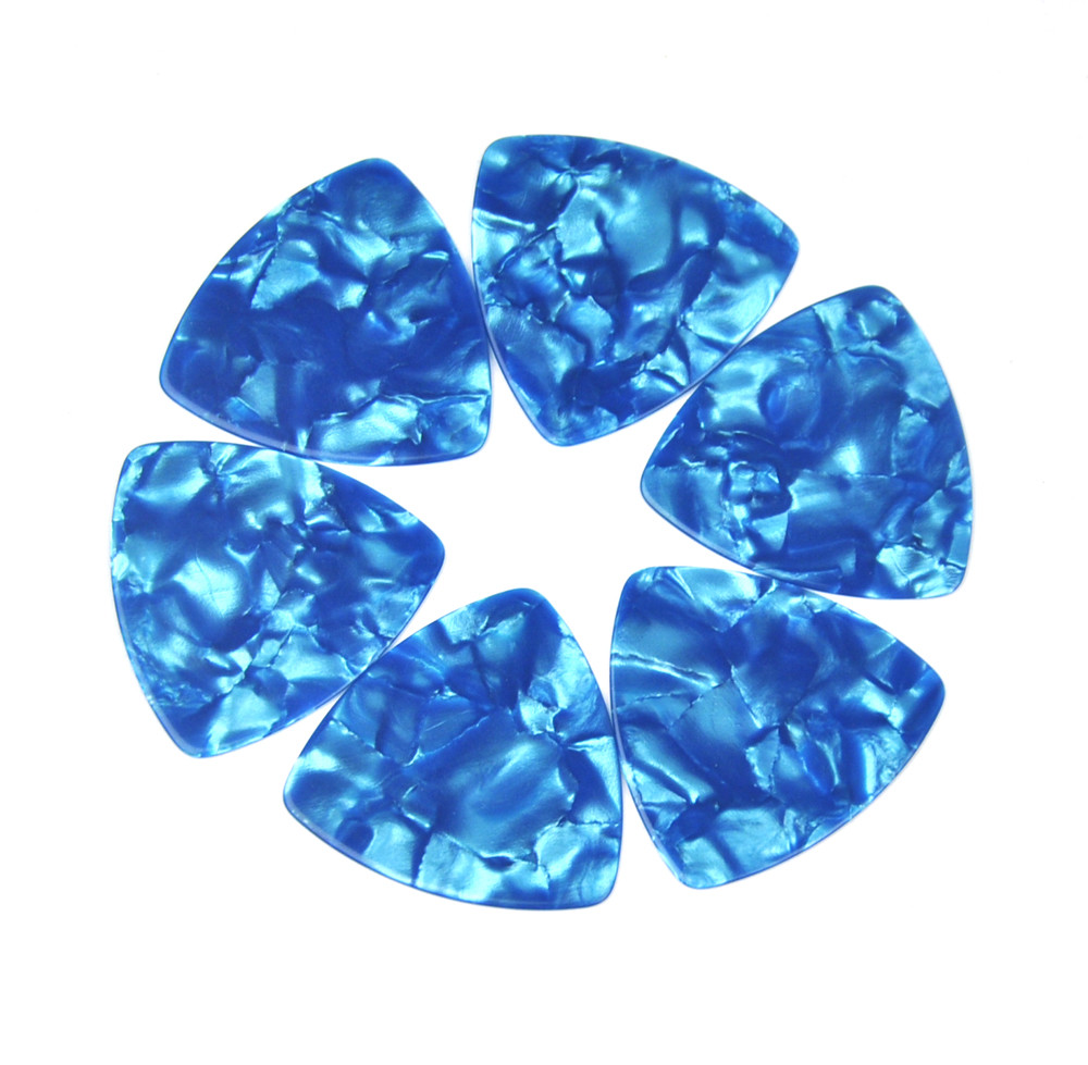 20Pcs Celluloid 346 Rounded Triangle Guitar Picks 0.71mm Assorted Colors