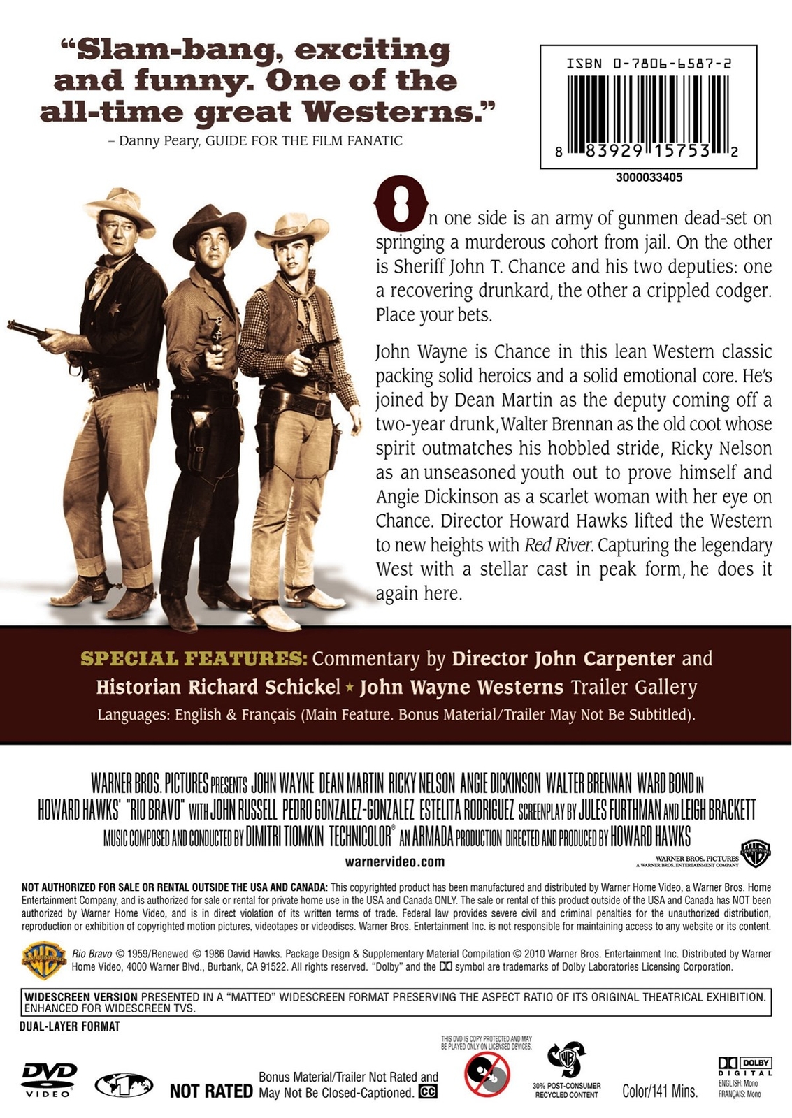 Rio Bravo DVD John Wayne NEW