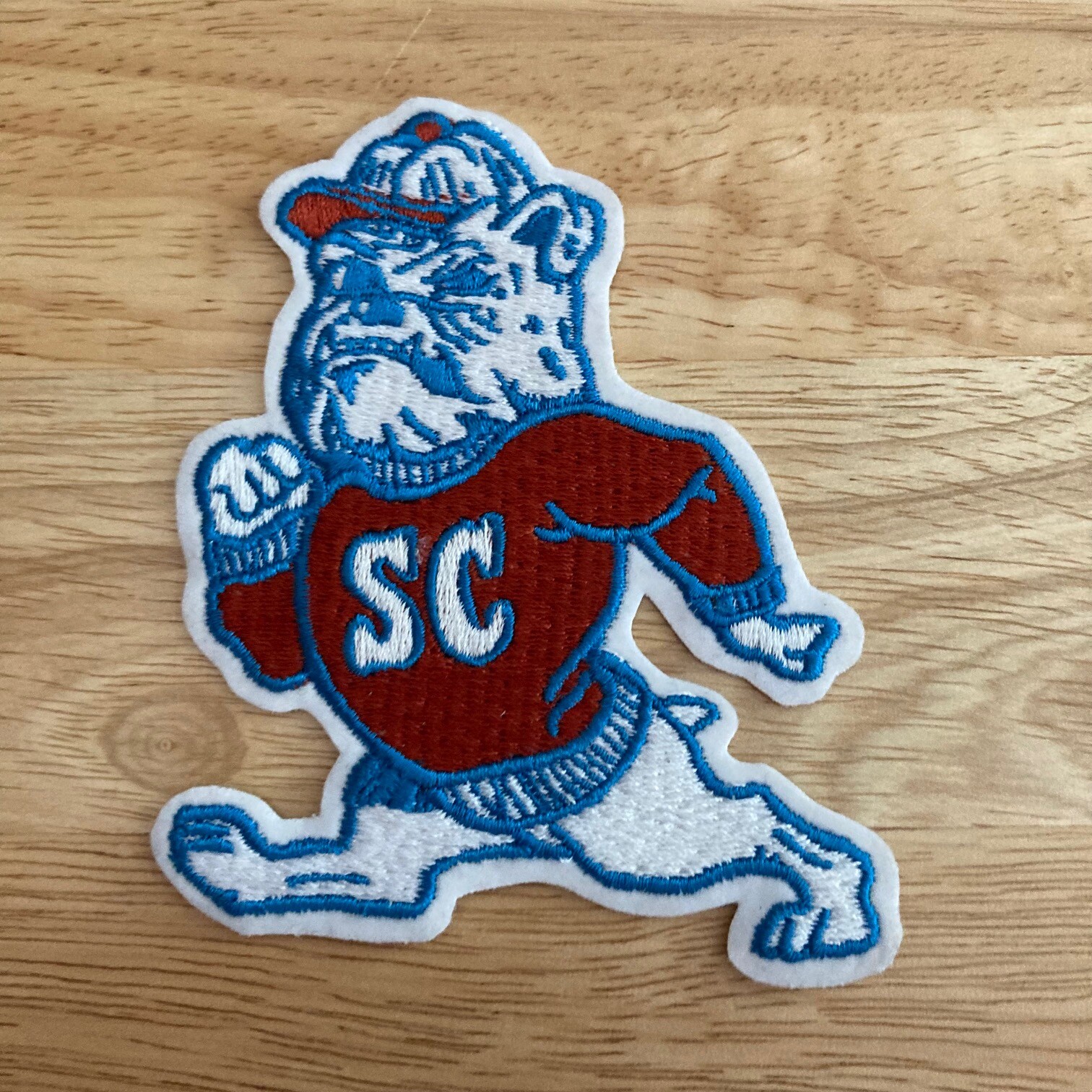 SOUTH CAROLINA SC STATE BULLDOGS Vintage Embroidered Iron-On 3.25" x 4.25" Patch