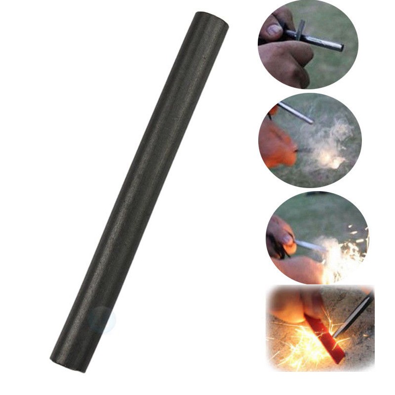 Large 5" Ferrocerium Rod Flint Fire Starter With Carbon Steel Scraper Camping
