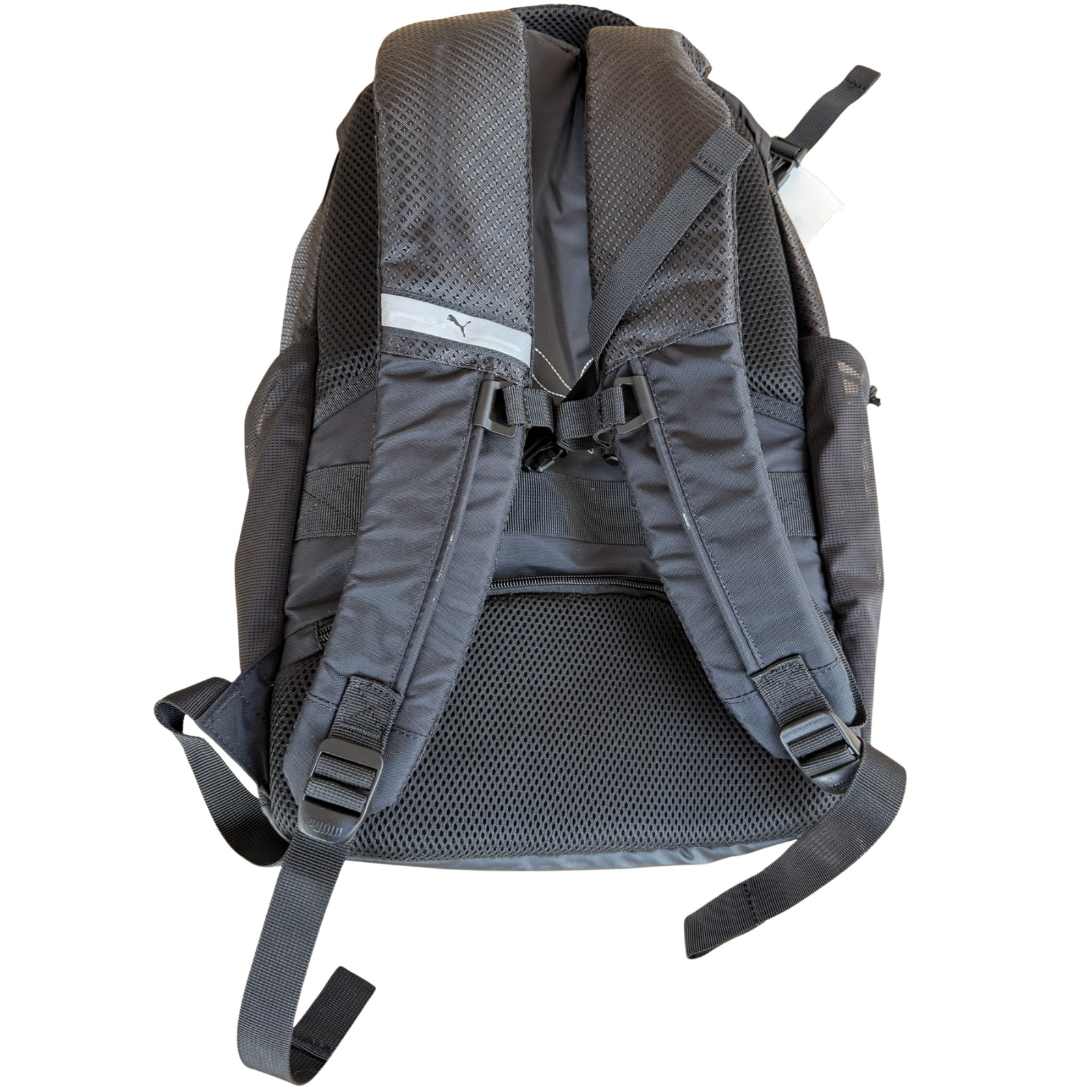 Puma Challenger 2 Backpack Multiple Pockets Adjustable Reflective Straps Black