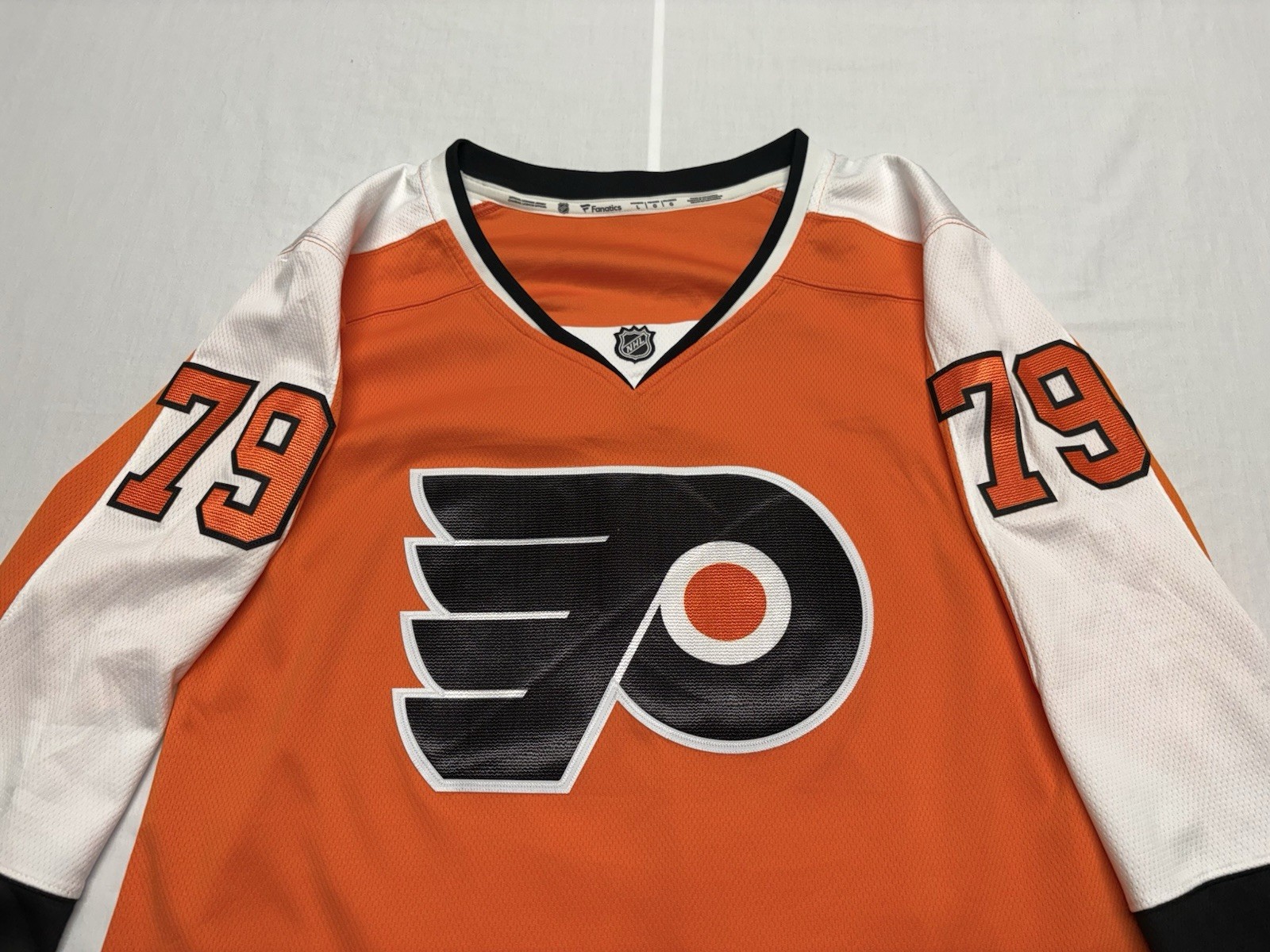 Philadelphia Flyers NHL Carter Hart #79 Fanatics Women’s Jersey Size Large