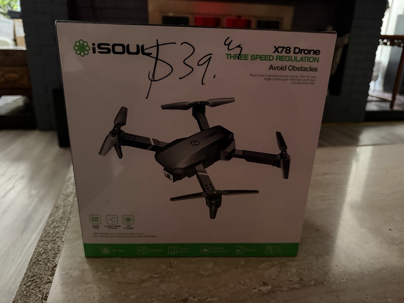 iSoul MK30 Remote Control X78 Drone MK30 Compact Foldable 2K Lens Sealed
