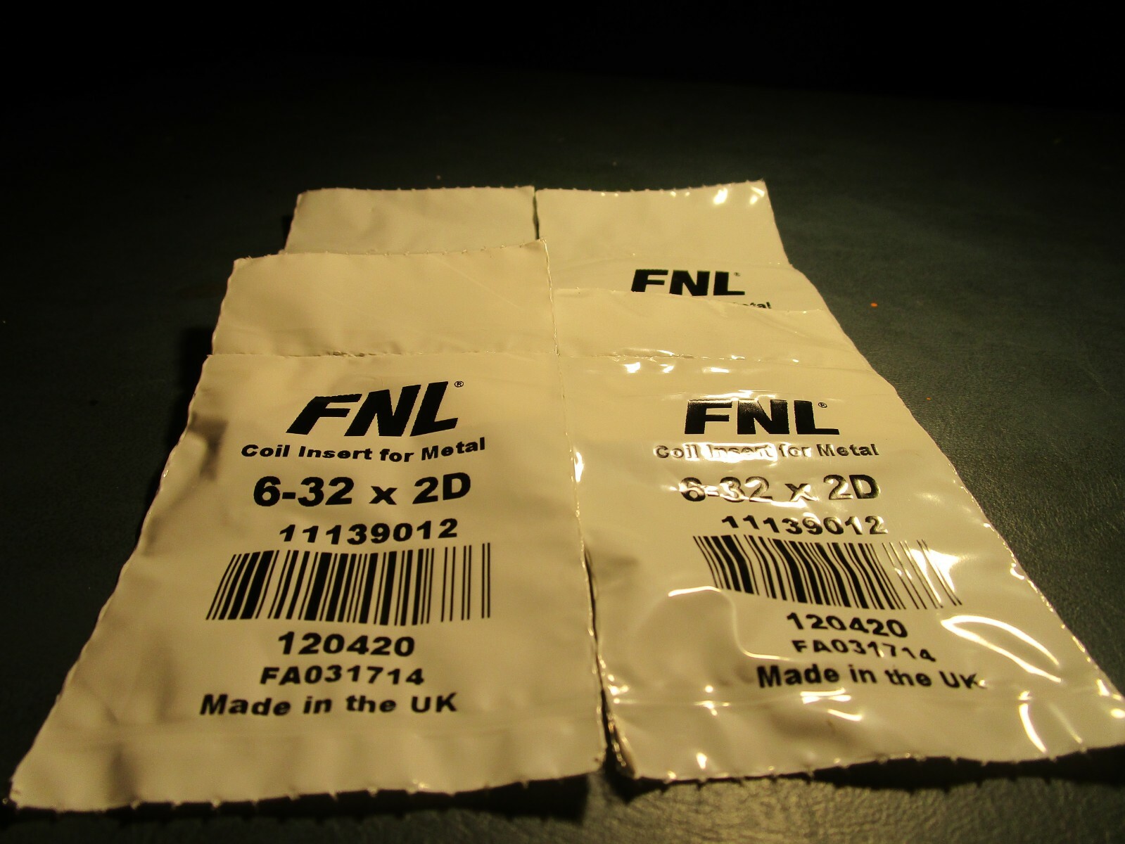 (12) #6-32 x 2D UNC 18-8 S/S Free Running Wire Insert