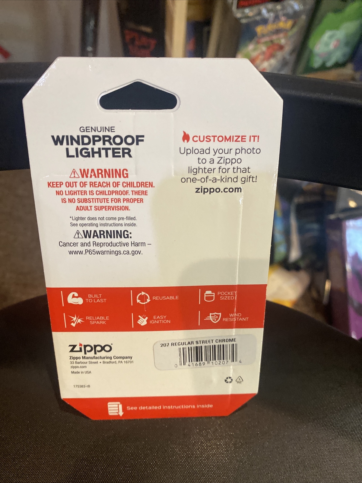Genuine Zippo Windproof Lighter - BP Regular Street Chrome #207