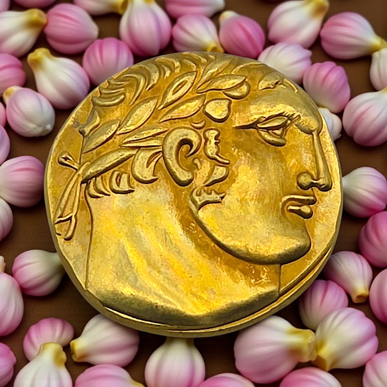 Greek Gold Stater Inspired Novelty Coin – Seleucid Apollo & Tripod Design