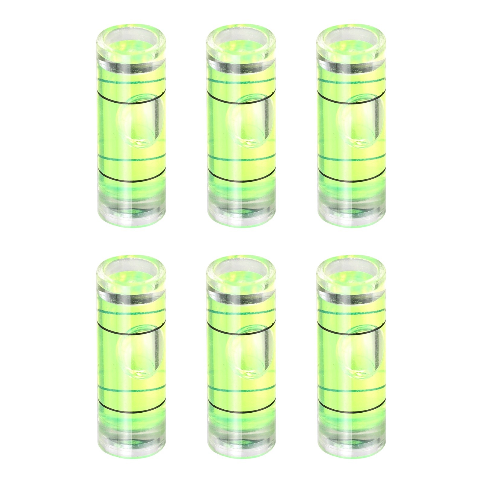 6Pcs, 22.5x8mm Small Cylindrical Bubble Level Vials Levels Measuring Tools