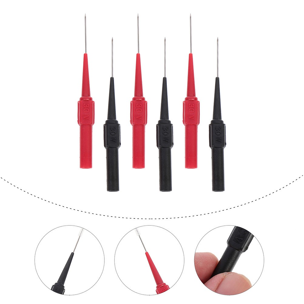 6Pcs Reusable Wire Piercing Probe for Multimeter Test Lead Kits