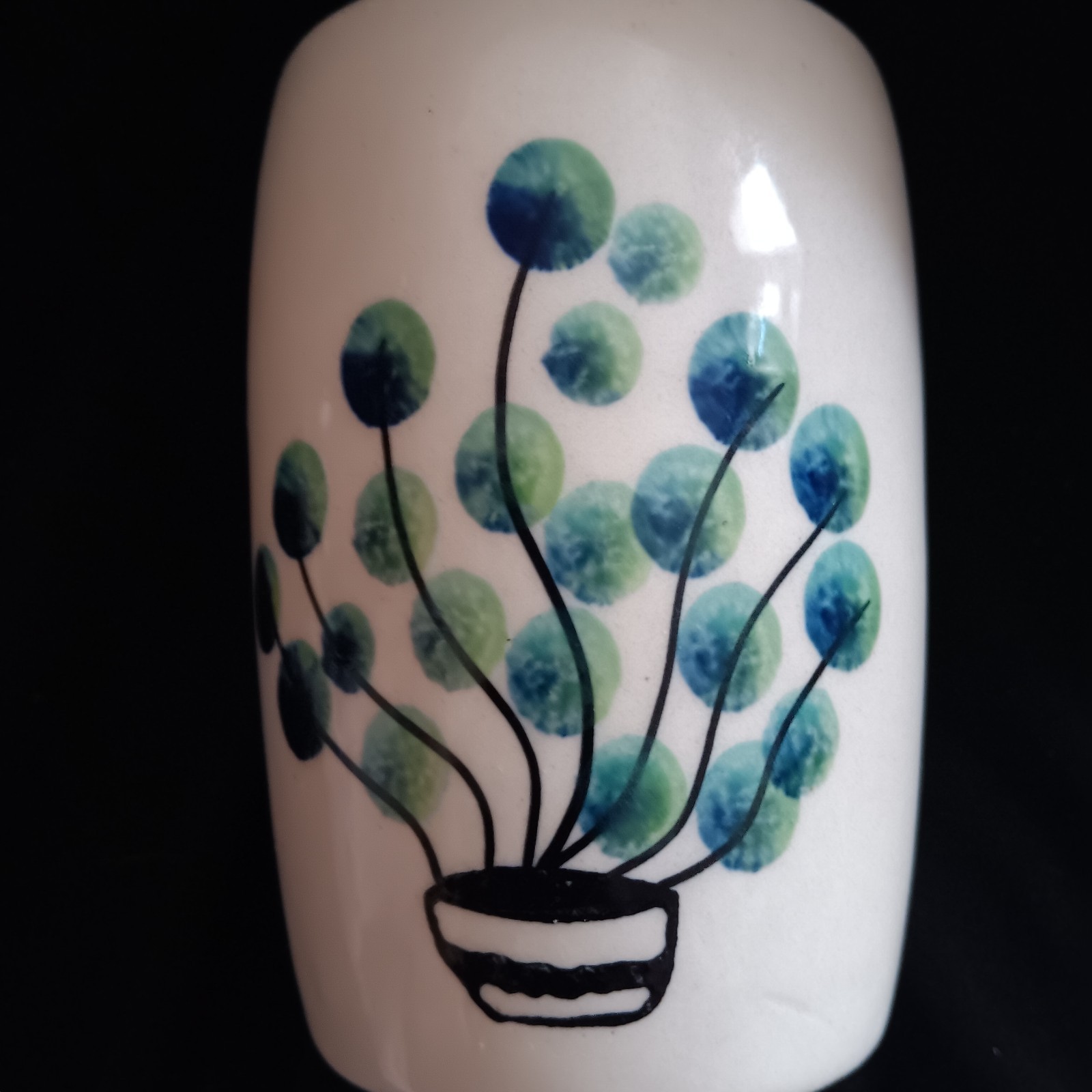 Hand Painted Ceramic Bathroom Set Soap Dish Cup Peacock Flowers