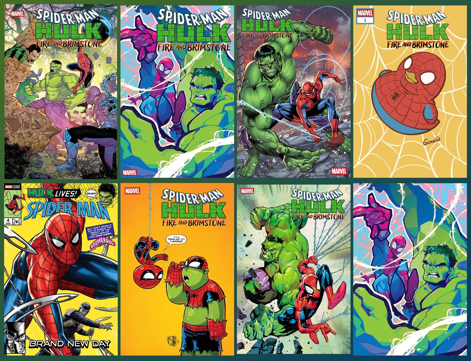 Spider-Man/Hulk: Fire and Brimstone #1 (Presale 08/19/26 Release)Pick UR Cvr