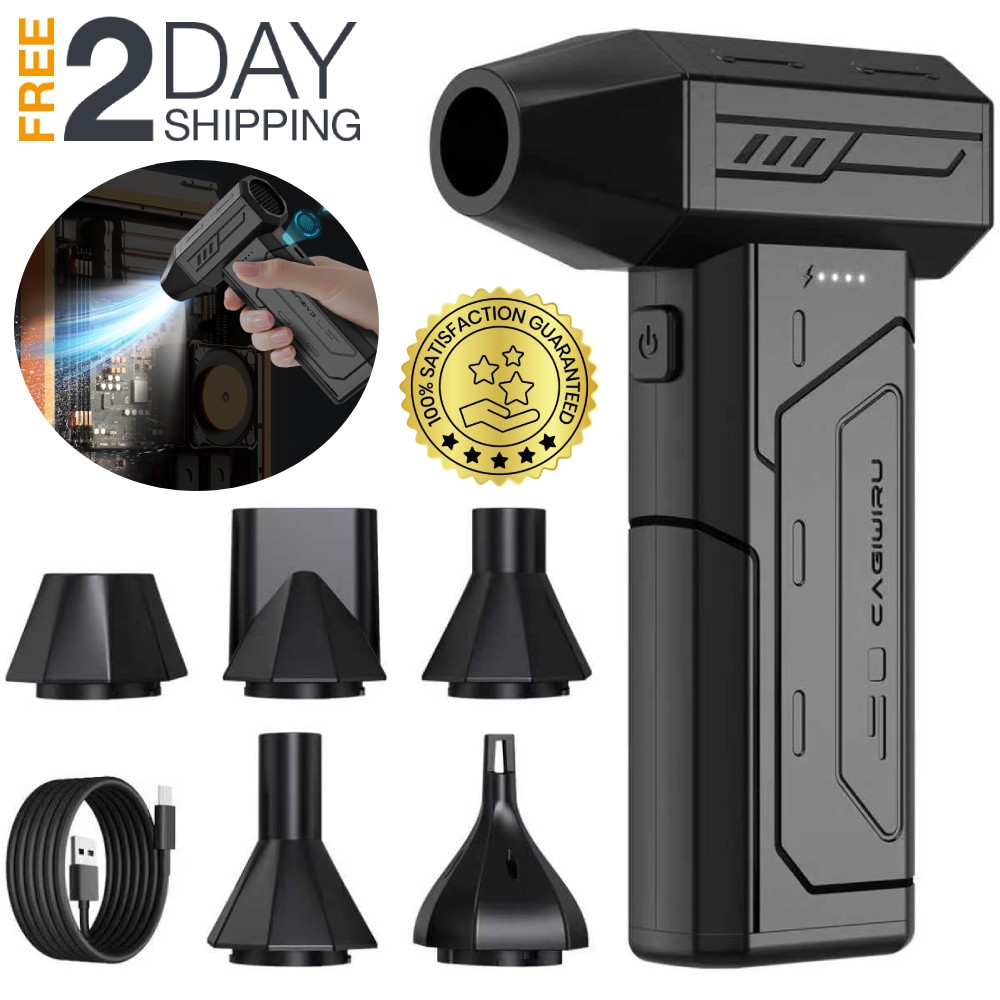 Pistola De Aire Soplador Recargable Con Luz Para Limpiar Polvo PC Motores Carros