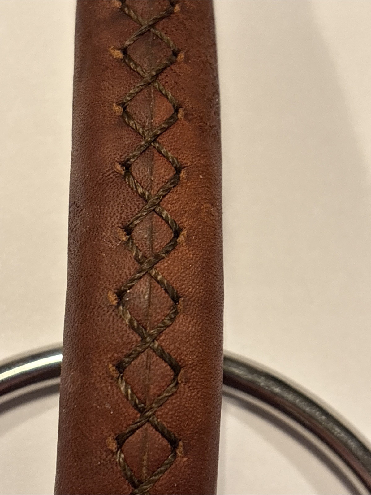 AJR Leather Weaver Covered D-Ring Bit. READ