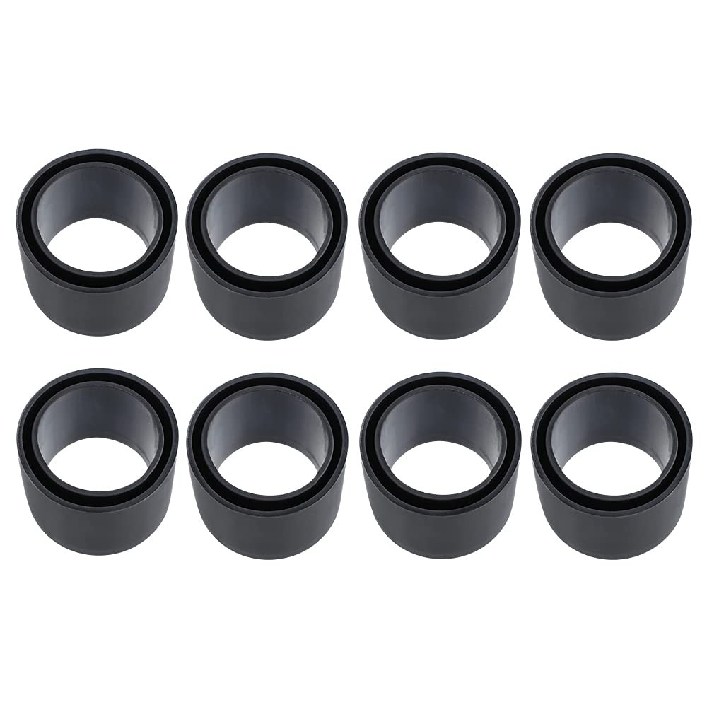 8 Pcs Black Rubber Fishing Rod Holder Tube Insert Protector, Fit 2" 2",