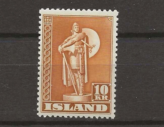 Iceland 1947 Viking Thorfinn Karlsefni  perf 11 1/2 MNH (i241b)