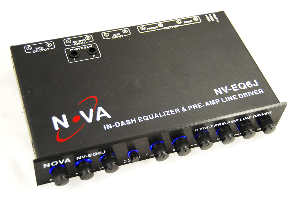 NEW! Car In Dash 5 Band Parametric Equalizer & Pre-Amp Subwoofer Gain Control