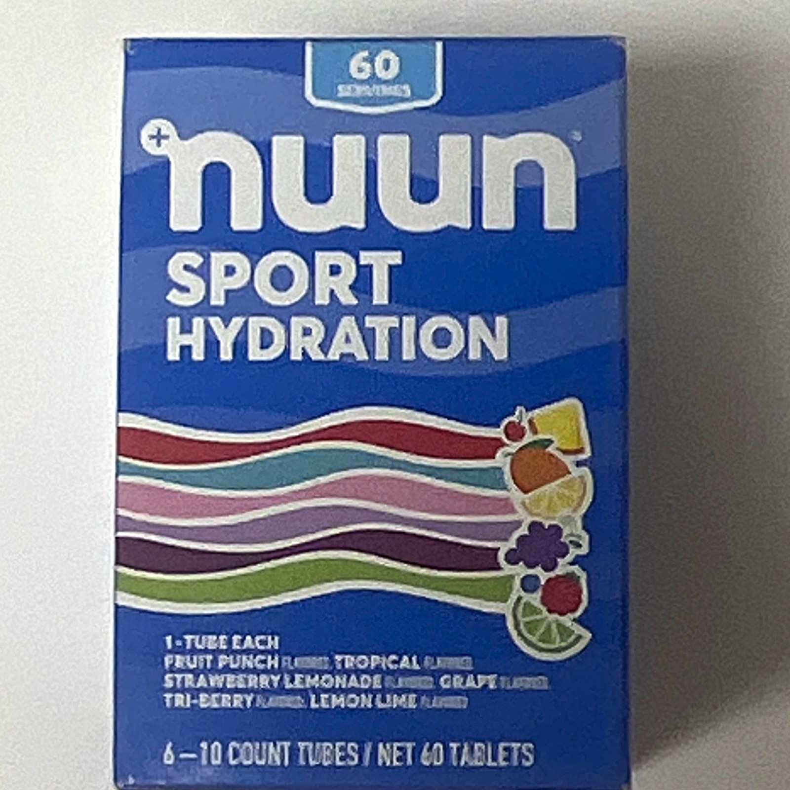 Nuun Sport Electrolyte Hydration Tablets, 60 Count (Exp 06/2027)