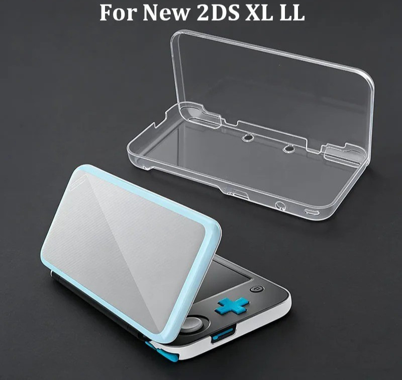 For New Nintendo 2DS XL/LL Clear Crystal Hard Shell Protective Skin Case Cover