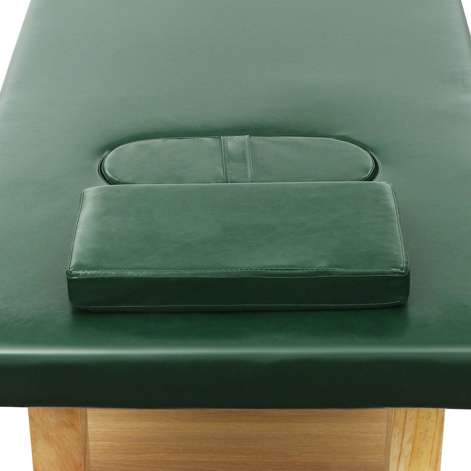 Massage Table 190 cm Solid Wood Sponge, PU Therapy Bed Massage Bed w/ Pillow
