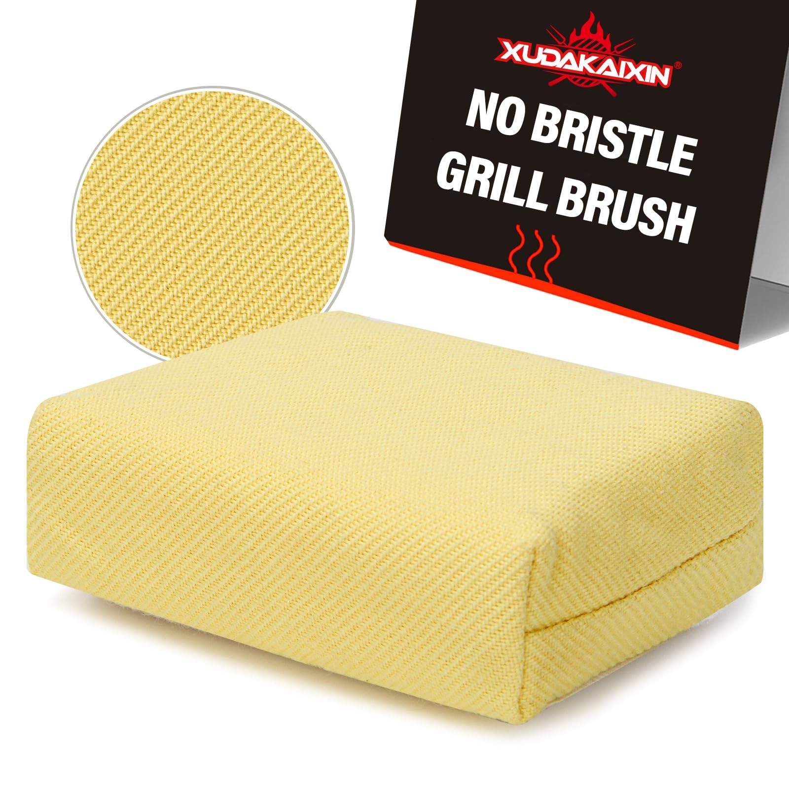XUDAKAIXIN Grill Brush Bristle Free,(Only Replaceable Cleaning Head-yellow