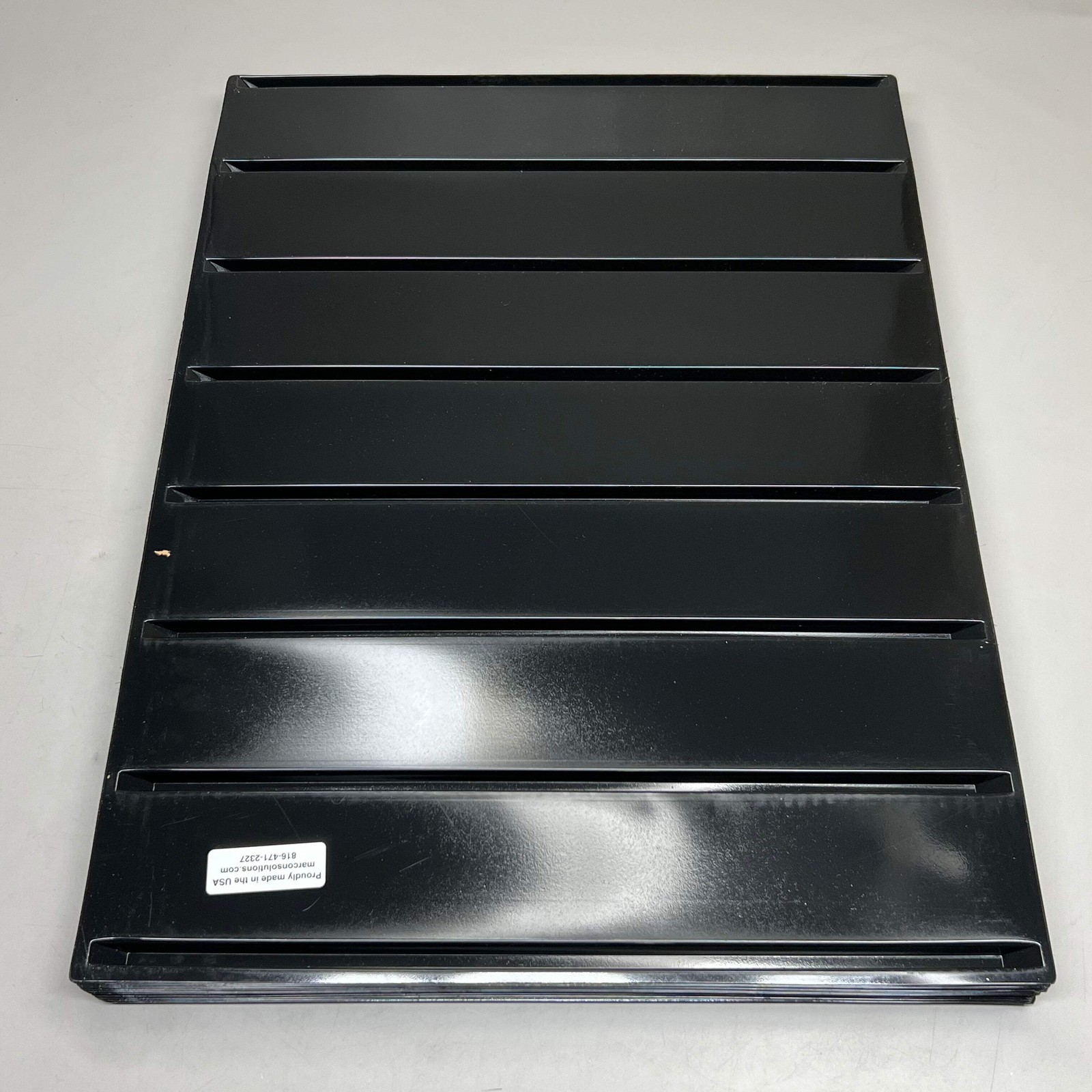 Ice Cream Shelf Liner (25 Pack) P/N 4565 Black 7-Channel Pint Trays