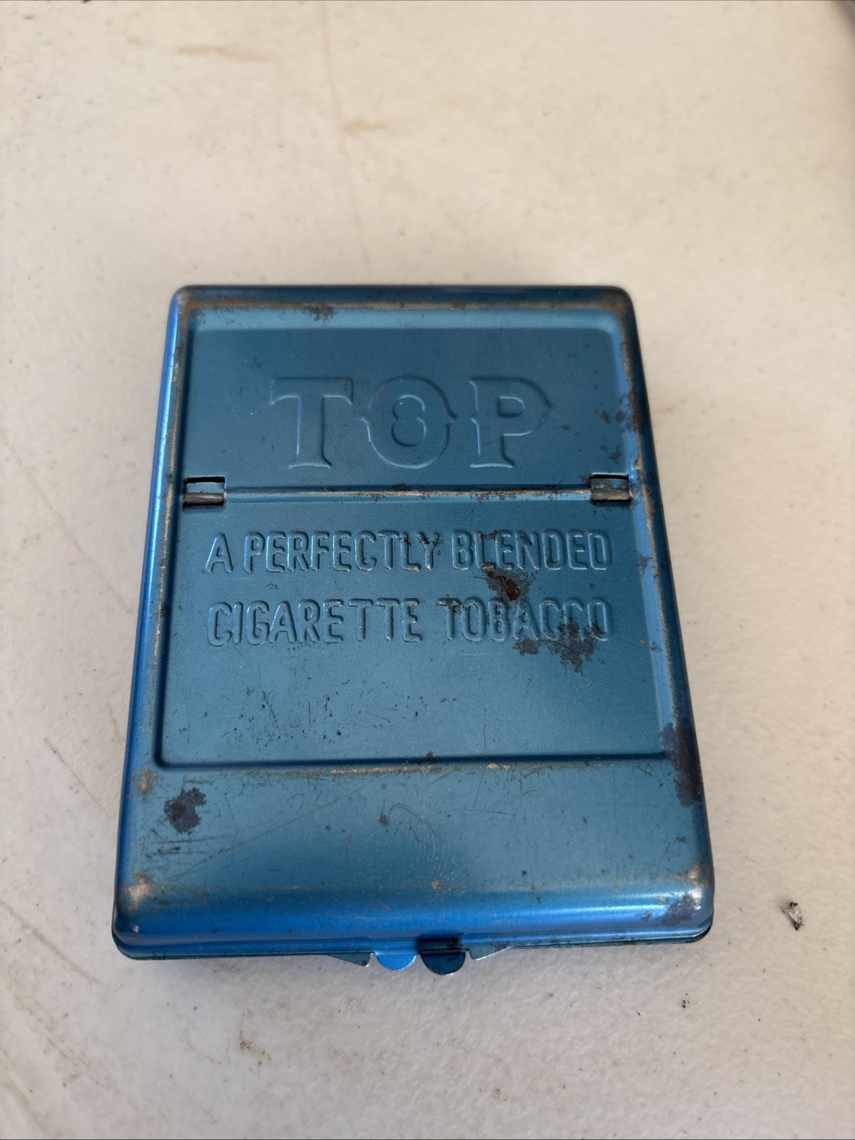 Vintage TOP Tobacco Pocket Cigarette Roller  Metal Case