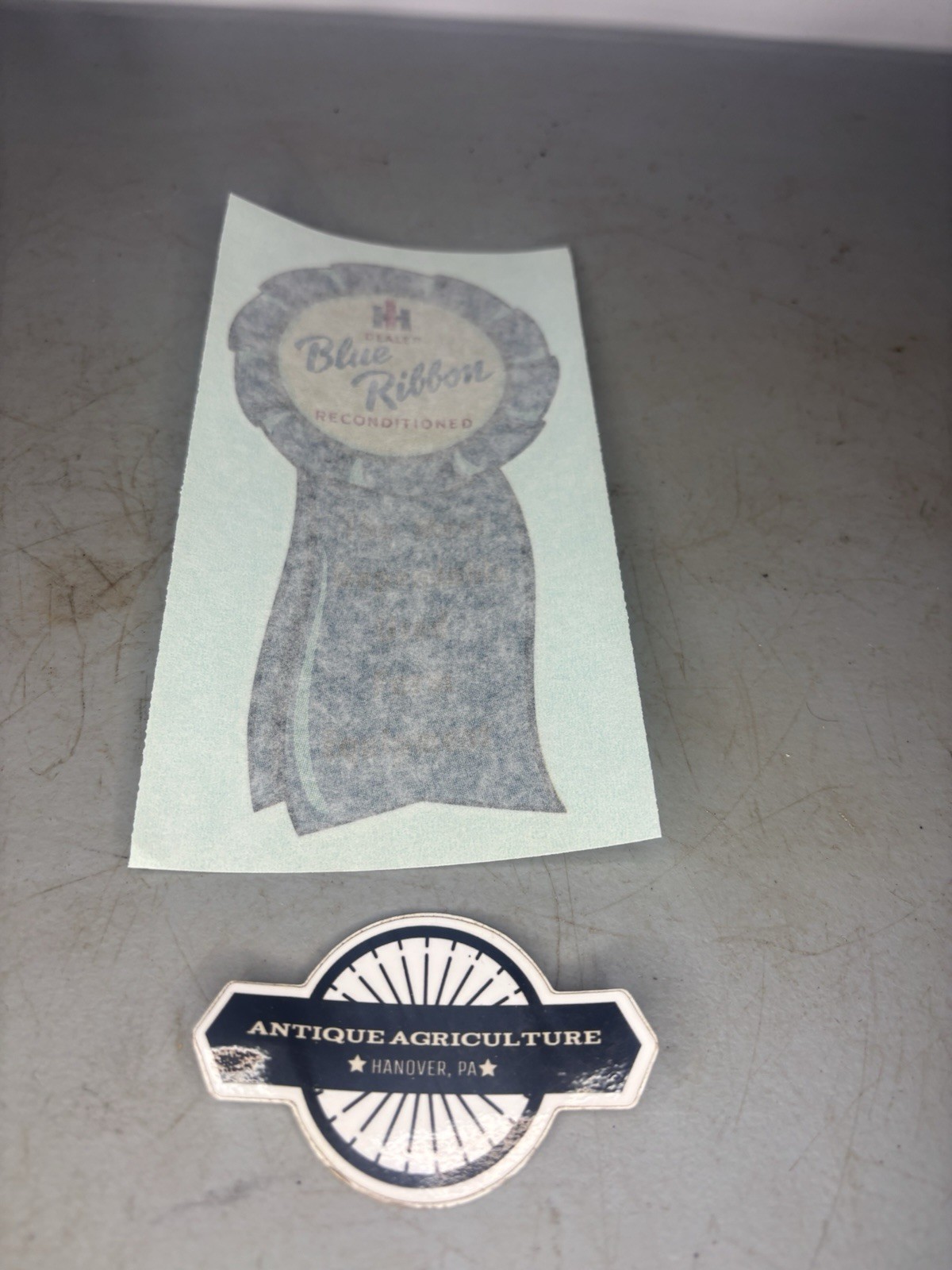 Blue Ribbon Reconditioned Decal - IH Farmall